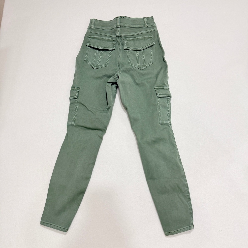 Spanx Stretch Twill Ankle Cargo‎ Pants Medium Green Stretch Streetwear Gorpcore